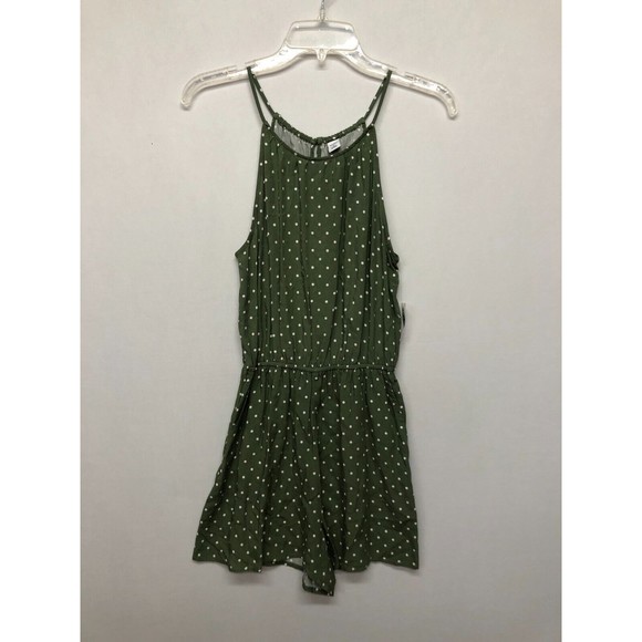 NWT Old Navy Women Sleeveless Shorts Romper Size XS Extra Small Green M106 -16 - Picture 1 of 15